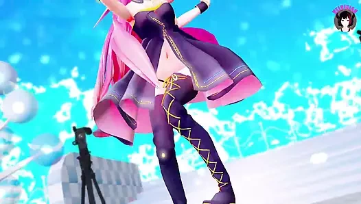 Sevimli genç kız kamerada dans ediyor + kademeli soyunuyor (3 boyutlu hentai)