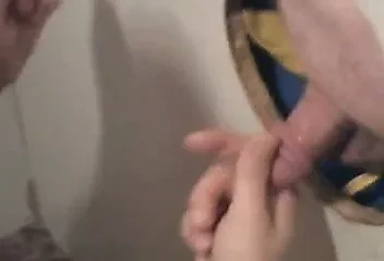 Şan delik şişman yaşlı adam ile 2 inç çük