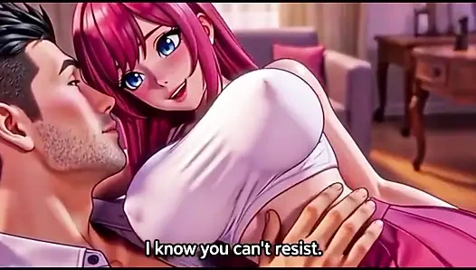 Üvey kız üvey babasını odada tek başına baştan çıkarıyor