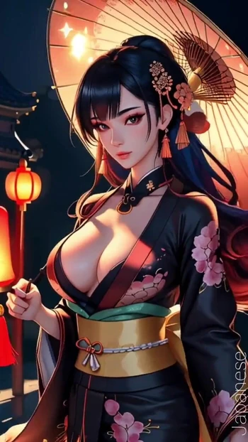 Ключевой момент из "Японские девушки с большими сиськами в храме (модели Ай)"