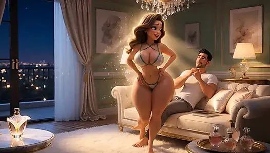 Ep9-From Chubby & Ignored to Curvy Cock Tease-Wife in Emerald Micro Bikini With a handsome black man