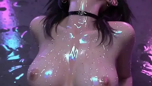 Alternatif gotik hentai kız mastürbasyon yapıyor ve twerk yapıyor