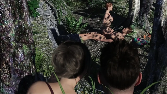 Alex Fingering Stepsister Pussy While They Watches Couple Having Sex In Forest