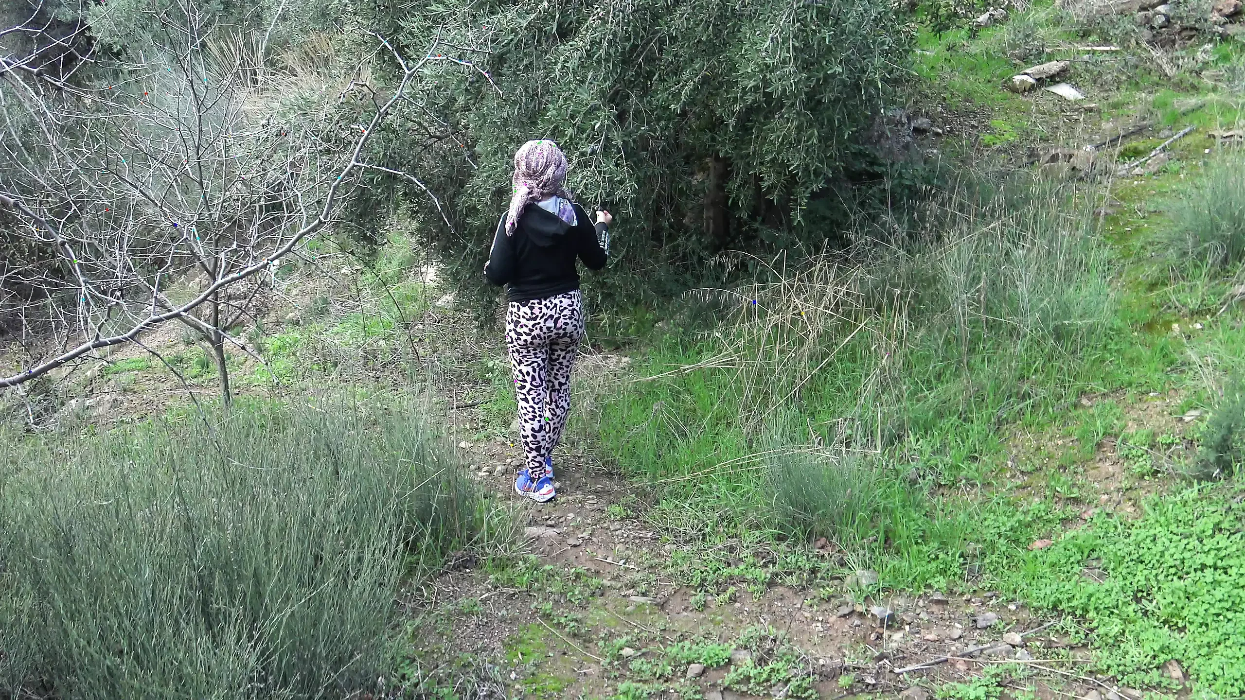turkish granny caught a real voyeur flashing his big cock to her in public