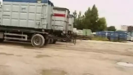 Bir seksi Alman civciv gets çarptım içinde pov tarafından bir kalın horoz