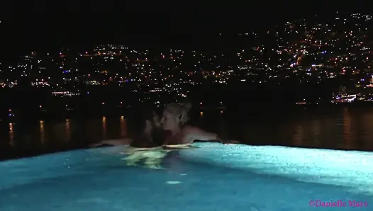 Couple Go for Late Skinny Dip Fondle
