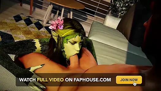 Seksi dryad bakış açısıyla yarak emiyor