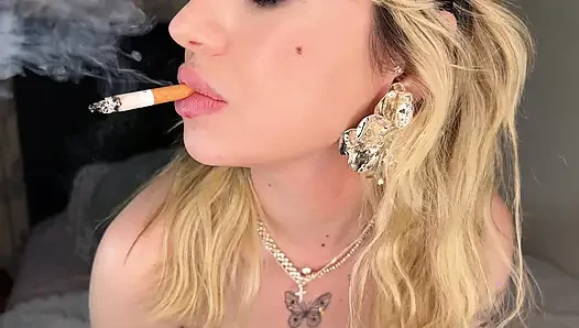 Horny Blonde Catgirl Cosplay Slut Smokes Cigarette Like a Dirty Whore - Slow Sensual Smoke Fetish