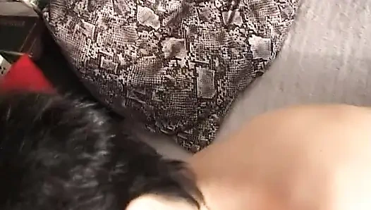 Busty amateur MILF slut sucks small dick