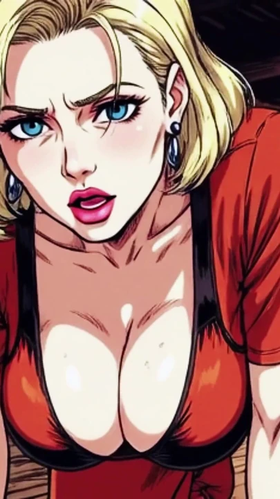 Ai çizgi film orta yaşlı seksi kadın azdırıyor
