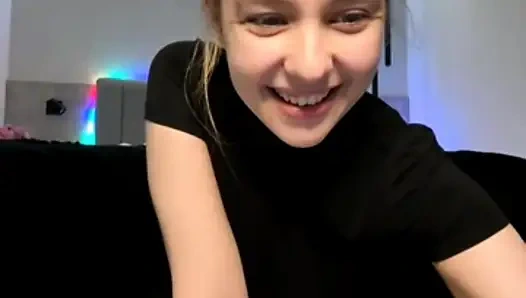 Squats on the camera and finger masturbation