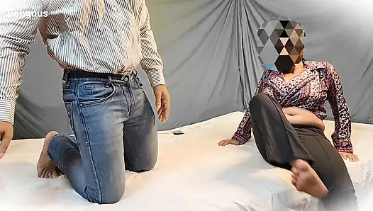 Desi Girl Riya fucking office colleague in doggystyle on lunch break he cum inside