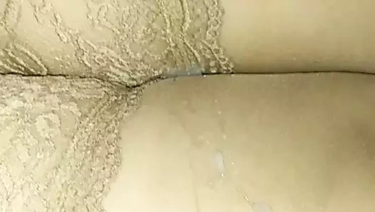 cum üzerinde çorap