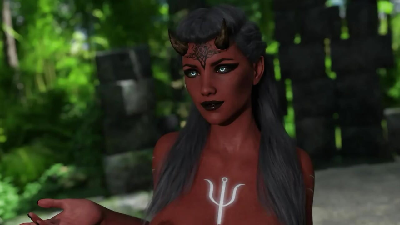 Orta yaşlı seksi kadın iblis kraliçe yarağımı emdi - karanlık ayini tamamladı!
