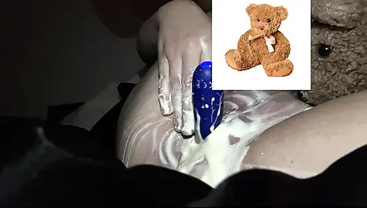 MY KINKY ARAB GIRL MASTUBATES WITH VIBRATOR & MY CUM ALL OVER HER CURVY BODY-  AMATEUR ARABIAN SNOWWHITE