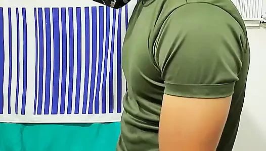 Indian Military Male Jerks His Cock