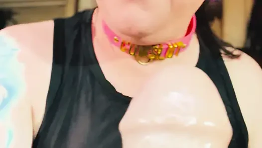 New Latex Gloves! Tina Snua Wanks A Dildo Just How Daddy Likes His Cock Stroked!