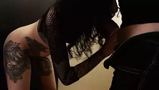 Lucy Ravenblod first gangbang at the gloryhole