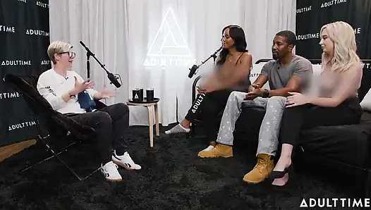 yıldızları 3'lü grup seksten sonra podcast! | Lexi Lore, Isiah Maxwell ve August Skye | Adult Time Podcast