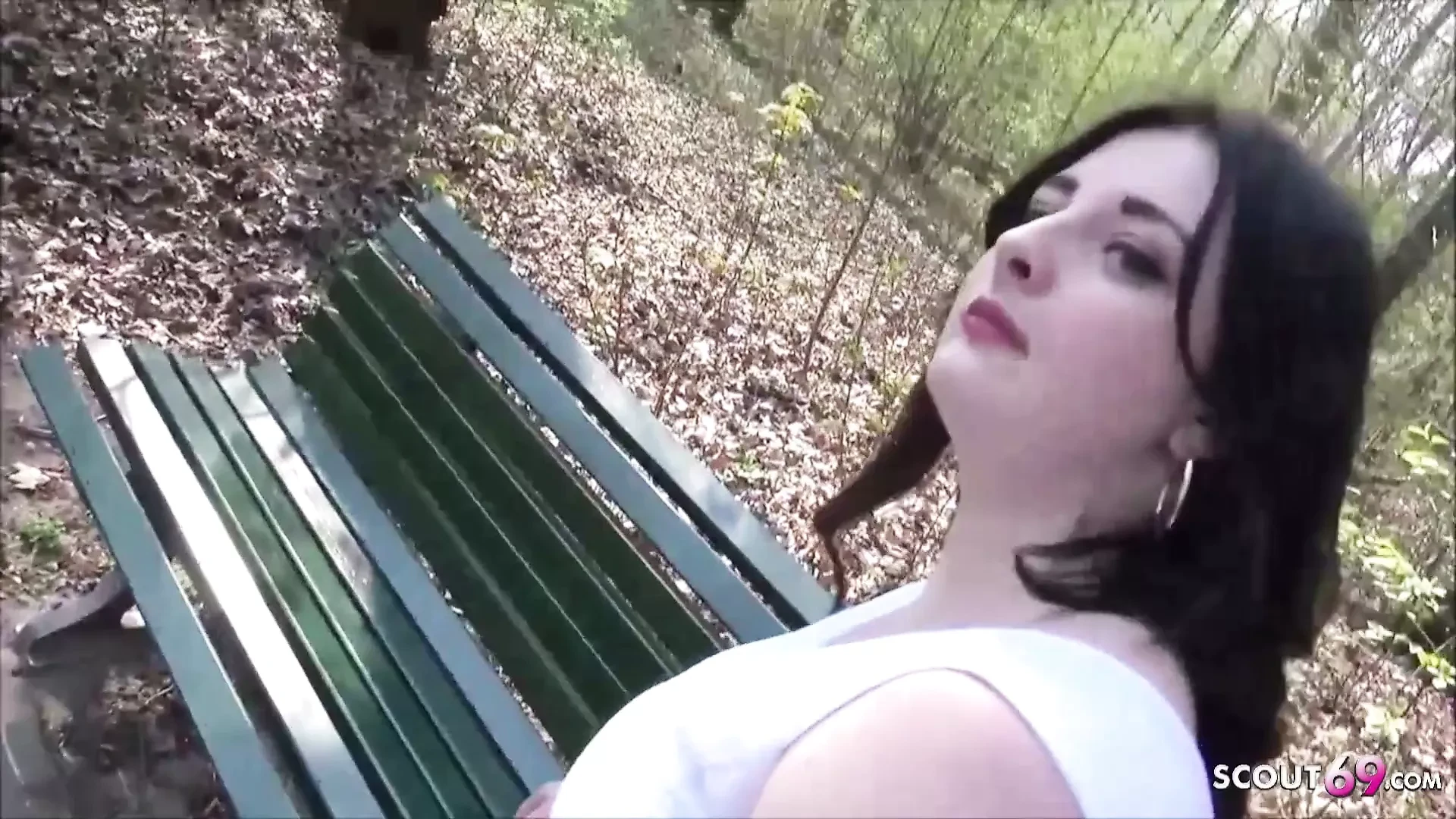 German College Teen Elisa Seduce to Fuck in Park in Berlin