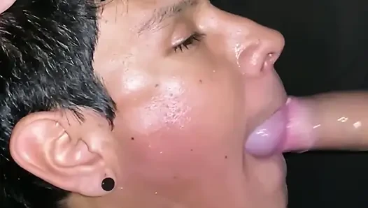 Fulfilling His Fetishes, Tied up and Obedient Sucking His Cock