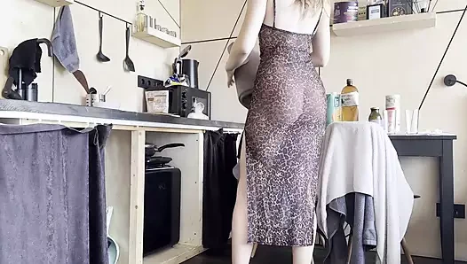 Seksi elbiseli net bayan