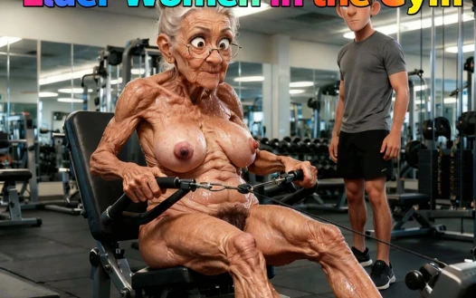Spor salonundaki yaşlı bayanlar