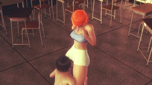 Redhead Teen Pussy Licking &amp; Fingering - Intense Orgasm in 3D Hentai Animation