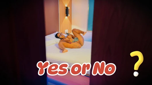 Stepmother masturbates while her stepson secretly watches her.