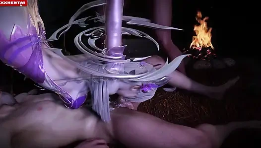 Grup seks götü zıplama: hazır hale getir - 3 boyutlu animasyon