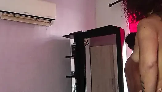 I suck my sister's boyfriend's cock while he's lying down