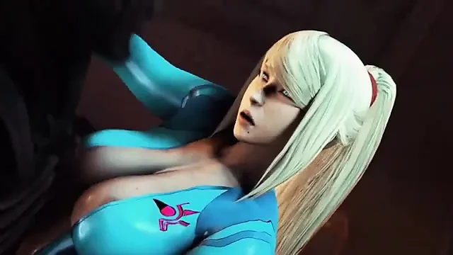 Неизвестная планета 9 - грудастой Самус Аран разорвал ее киску большой неземный хуище