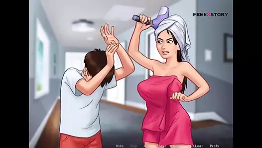 Yaz mevsimi efsanesi - Anon üvey kız kardeşinin banyo yaparken çıplak vücudunu ve diğer çıplak kızları izledi