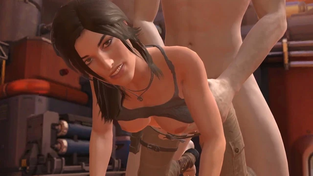 Lara Croft kıçından dev bir horoz alır : mezar akıncısı parodi