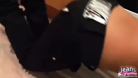 These ass hugger jean shorts really show off my 18yo body