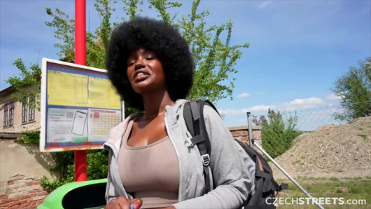 Çek sokakları 152: sevimli büyük memeli zenci kızla şenlik