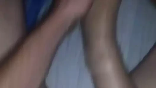 Külotlu çoraplı parmaklar