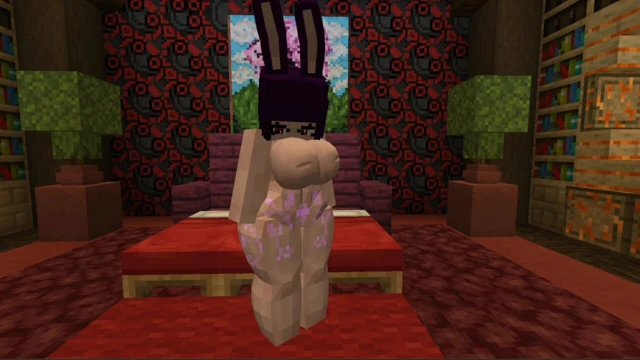 Minecraft Figura - Trying out some new models like this sexy Woman with bunny ears