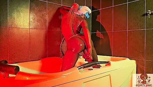 Im such a dirty lil SLUT!! AFTER rubbing my juice box till ORGASM, its bathtime!!!