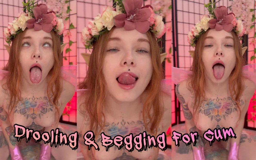 Шаловливый эльф делает слюни и умоляет о твоей порции спермы