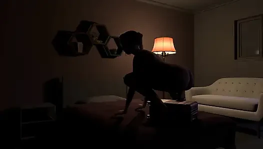 Üvey Oğul Üvey Annesinin Dildoya Binmesini Görünce Şaşırıyor