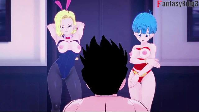 Android 18 Vulma'ı Gohan'ı sikmeye ikna ediyor - dragonball zex serisi