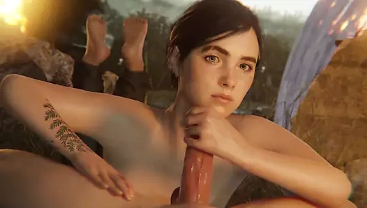 Ellie - handjob ayak tease