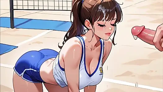 Voleybol kızları plaj seks partisi