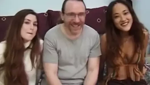 Klasik bayanlar cockriding eski adam içinde üçlü