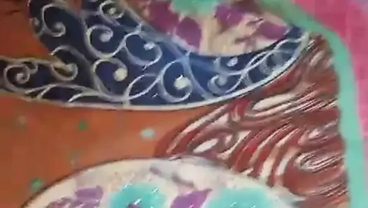 Komşu teyzenin amını yalıyor ve sikiyor