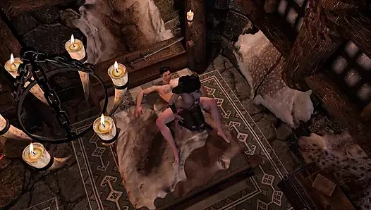Vampir Serana üstte yarağa biniyor - skyrim hentai parodisi kısa klip