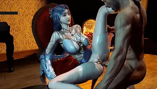 Büyülü fantezi kıvrımları tanrıçası - 3 boyutlu animasyon hentai
