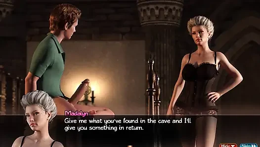 Treasure of Nadia - 35&36 - oyun - rol yapma - rahibenin yüzüne oturma ve lezbiyen orta yaşlı seksi kadın