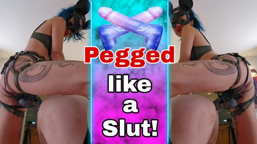 Training Zero Anal Pegging Like a Slut with my Strapon Femdom Bondage Slave
